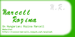 marcell rozina business card